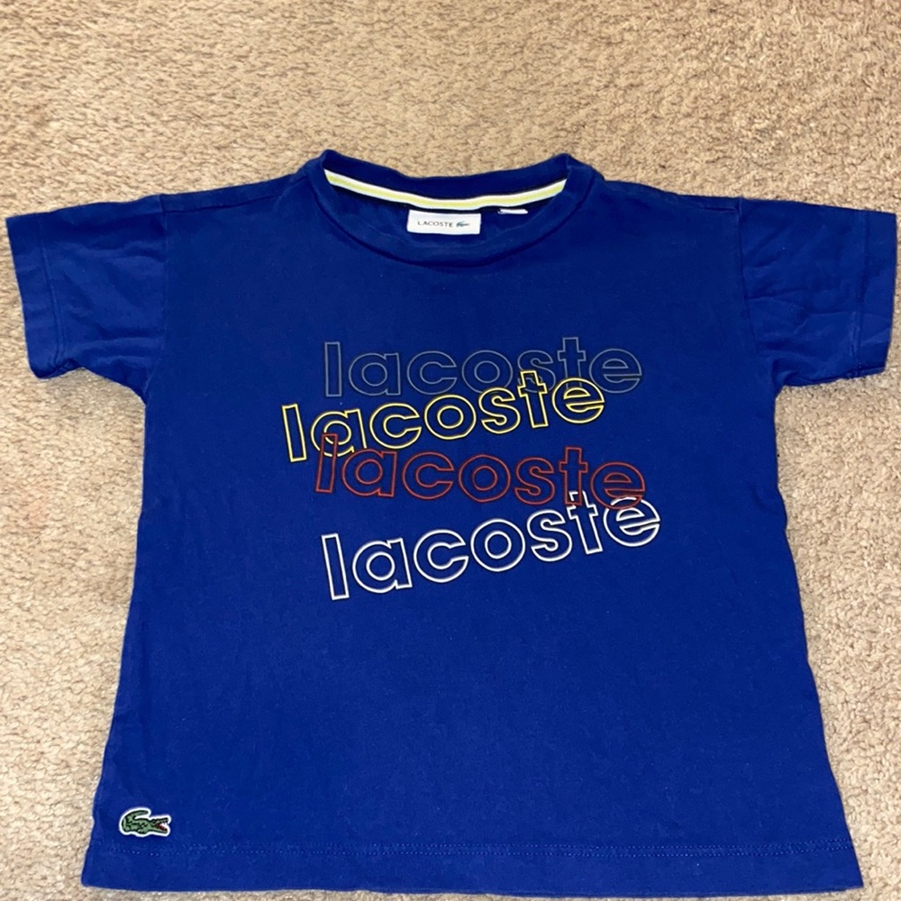 Lacoste boys shirt sleeve size (3 Years) Blue